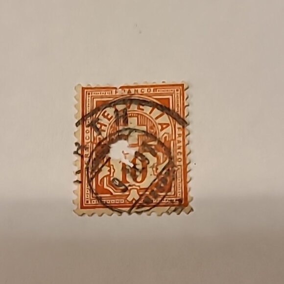 Switzerland stamp Helvetia 10c cent postage mail vintage vtg used - Picture 2 of 5